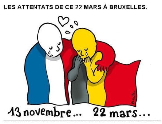 Les attentats de Paris et de Bruxelles.